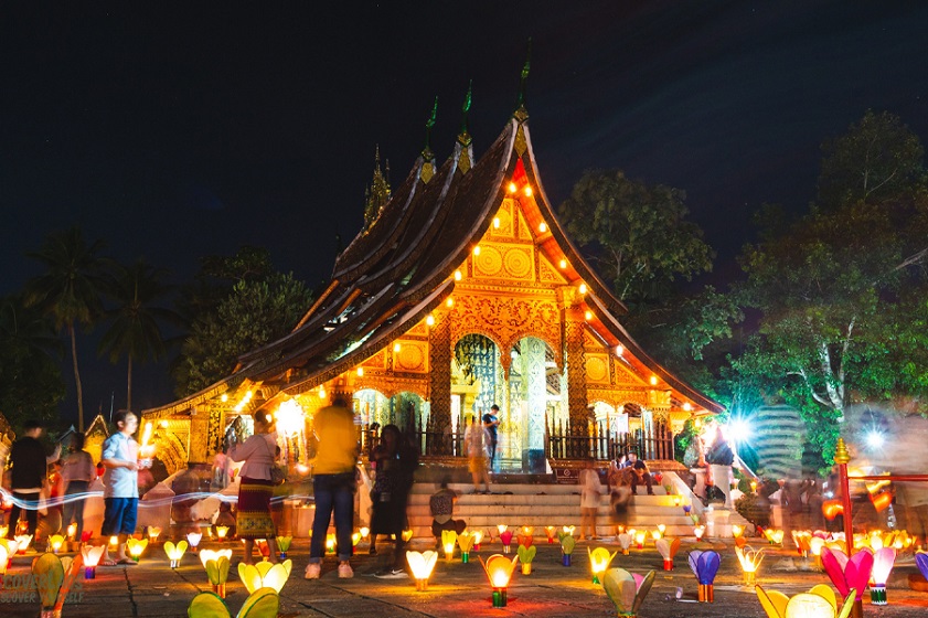 Southeast Asia in July Boun Khao Phansa creates a solemn and meaningful atmosphere
