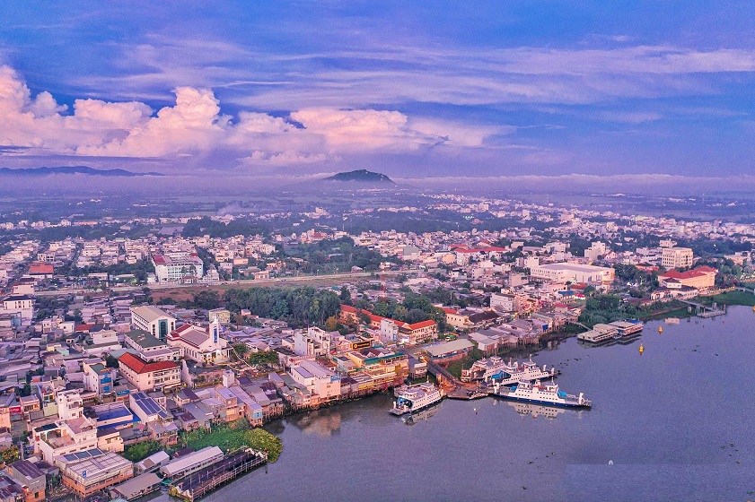 Chau Doc City in An Giang, Vietnam