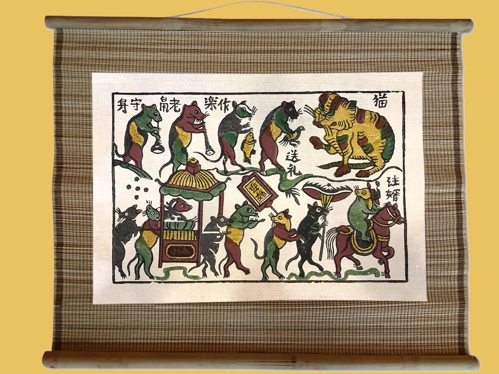 animals in Vietnamese Dong Ho paintings with animal motifs