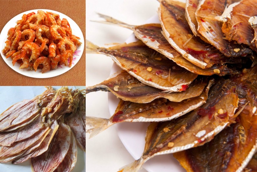 Fresh and dried seafood
