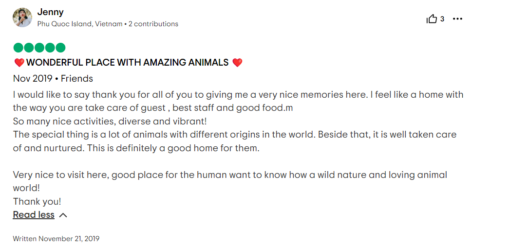 Reviews of Vinpearl Safari Phu Quoc