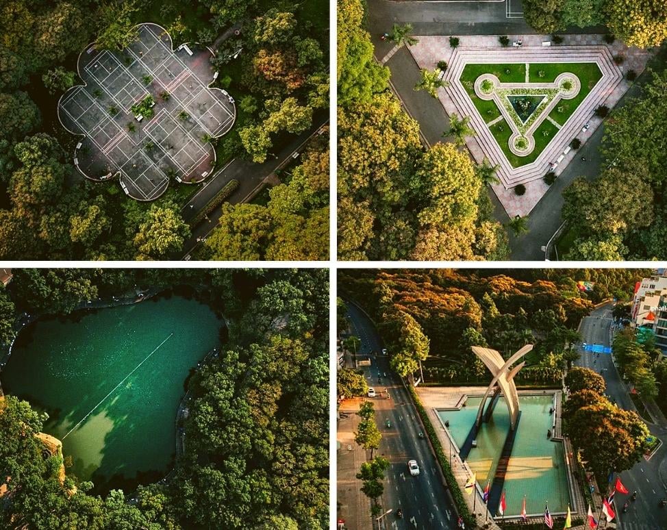 Relax beneath the trees at Hoang Van Thu Park