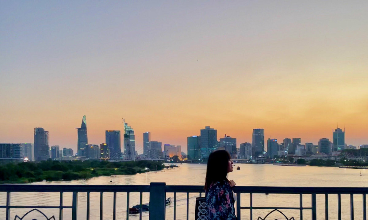 Sunset from the Rooftop of Thu Thiem Tunnel