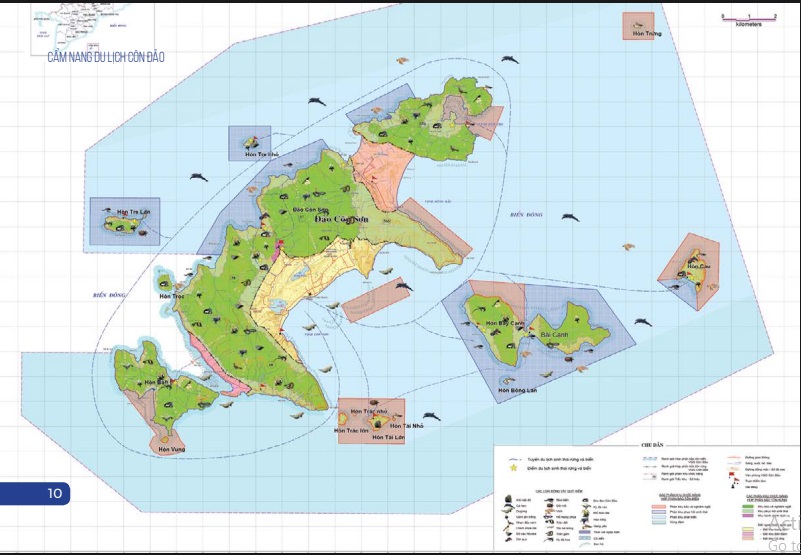 The Con Dao Vietnam map