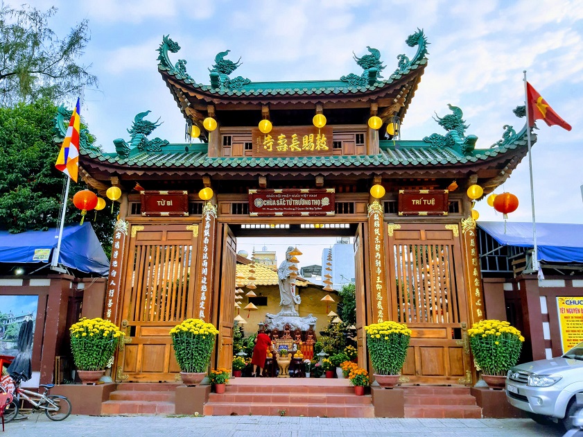 The serene atmosphere at Sac Tu Truong Tho Pagoda in Go Vap District