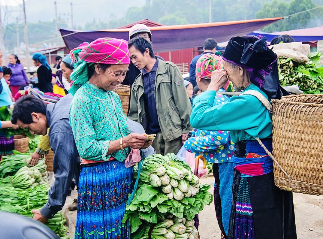 The vibrant traditional costumes of highland people