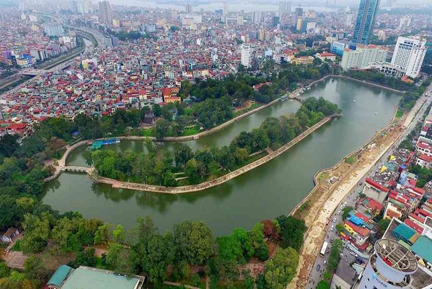  Thu Le Park is also a green space inside Hanoi (Source: Collected)