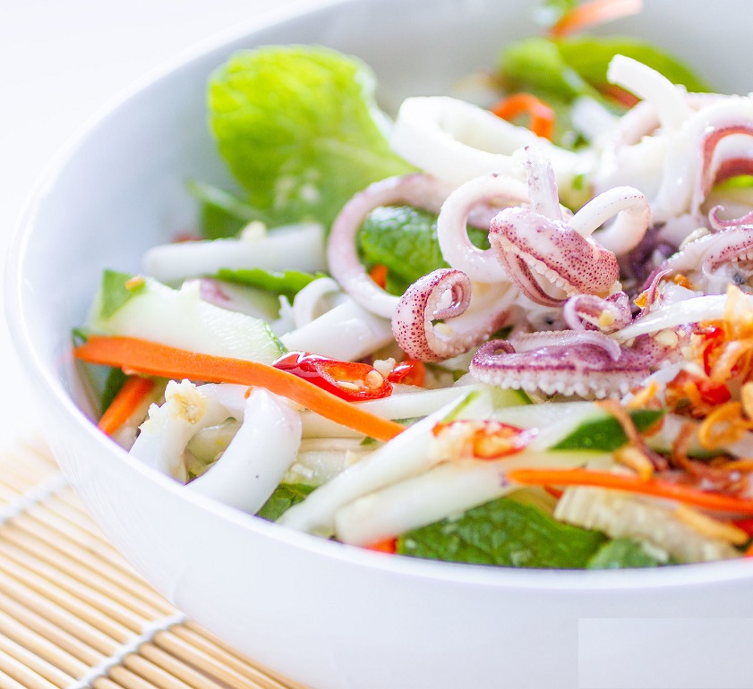 Vietnamese squid cabbage salad