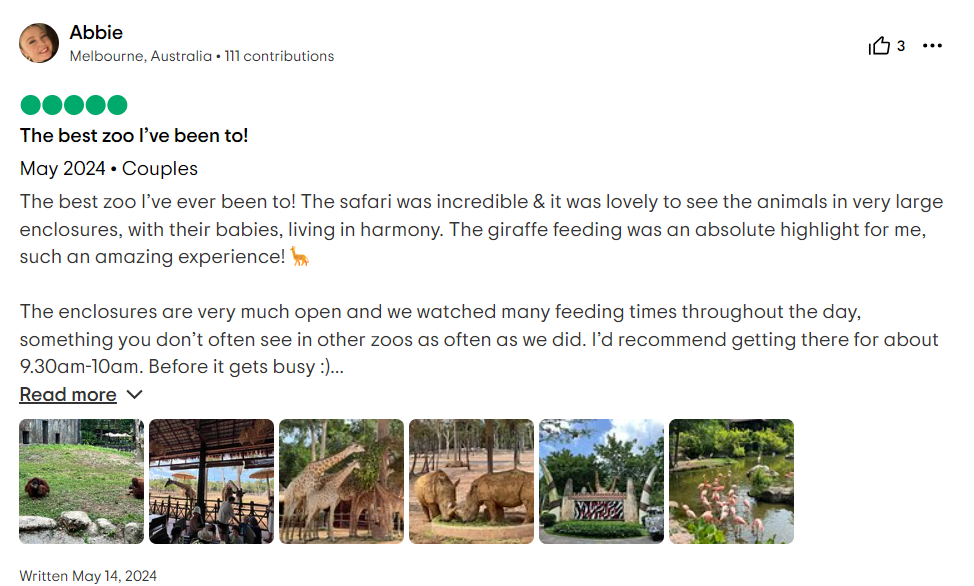 Reviews of Vinpearl Safari Phu Quoc