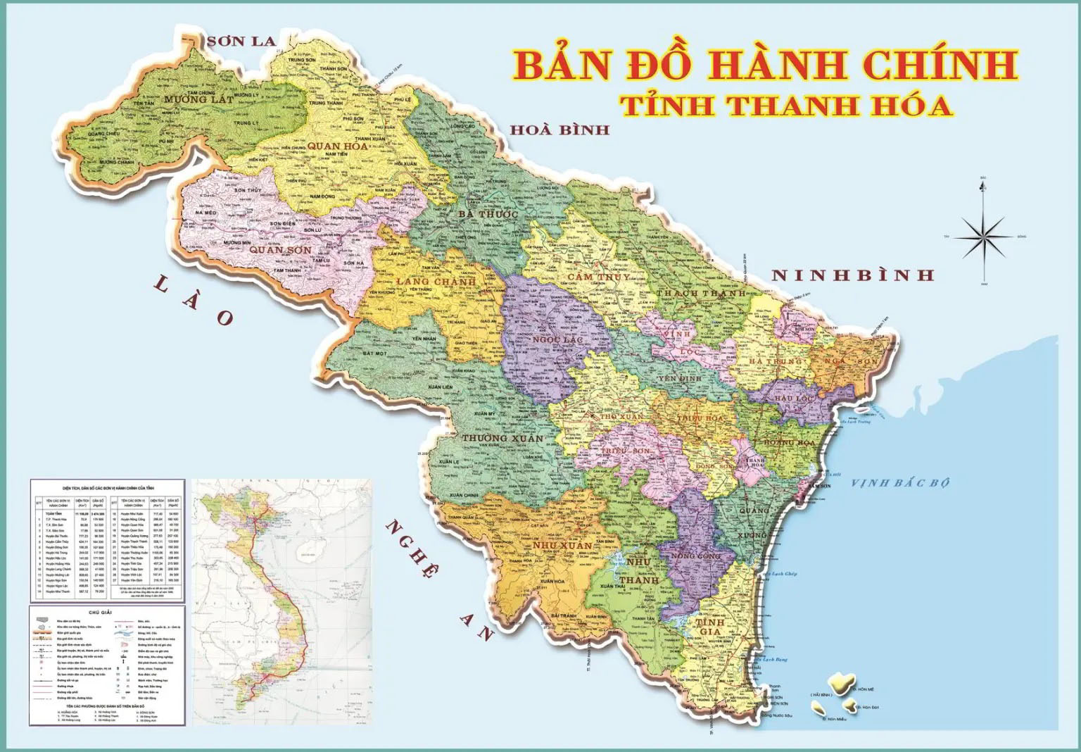 Bản đồ hành chính tỉnh Thanh Hóa