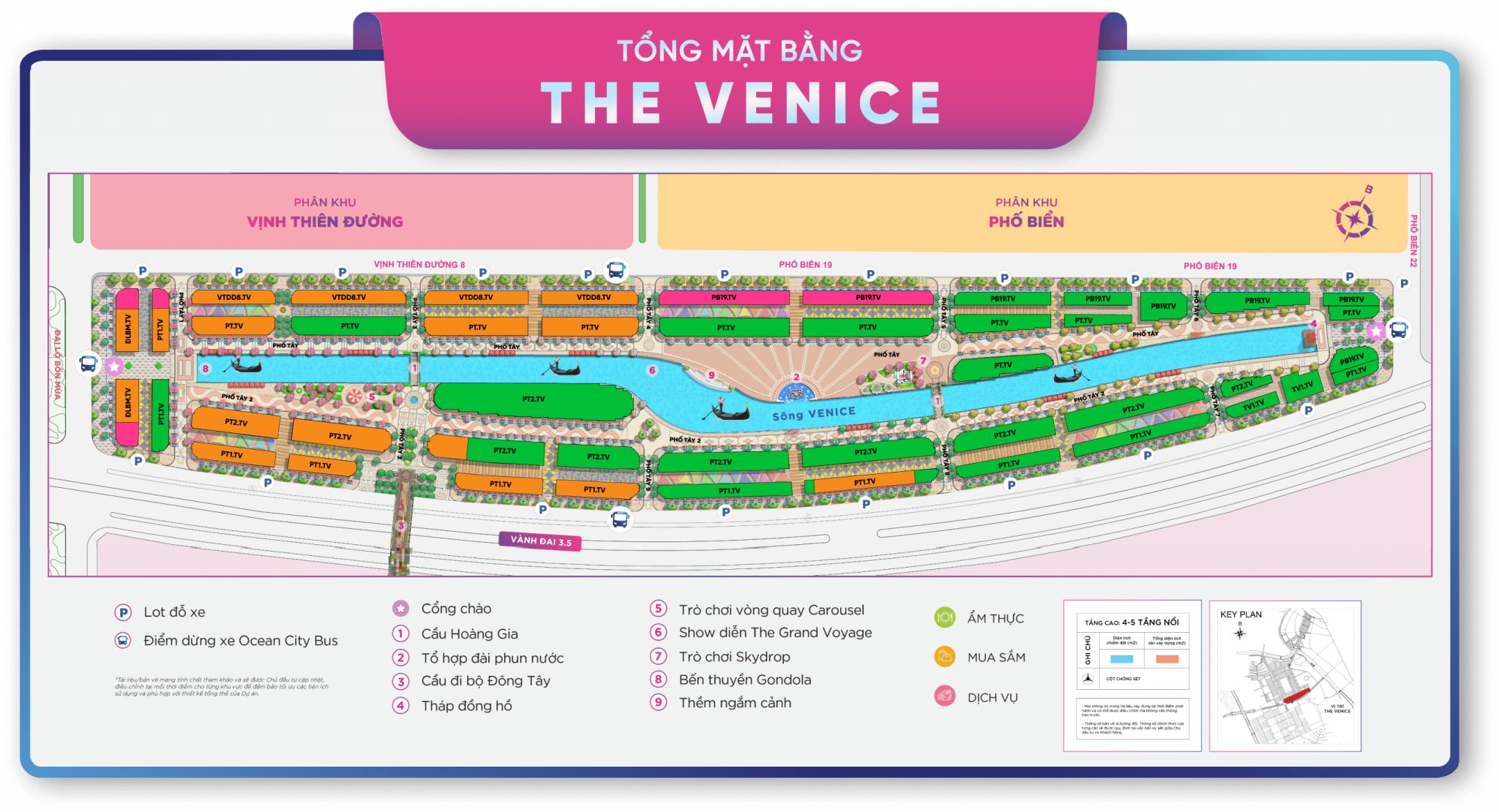 châu Âu thu nhỏ ở Hưng Yên Bản đồ phân khu The Venice Grand World