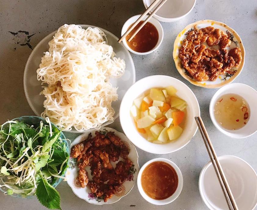 bún chả nướng Hà Tĩnh Bún chả nướng Nhật Tân