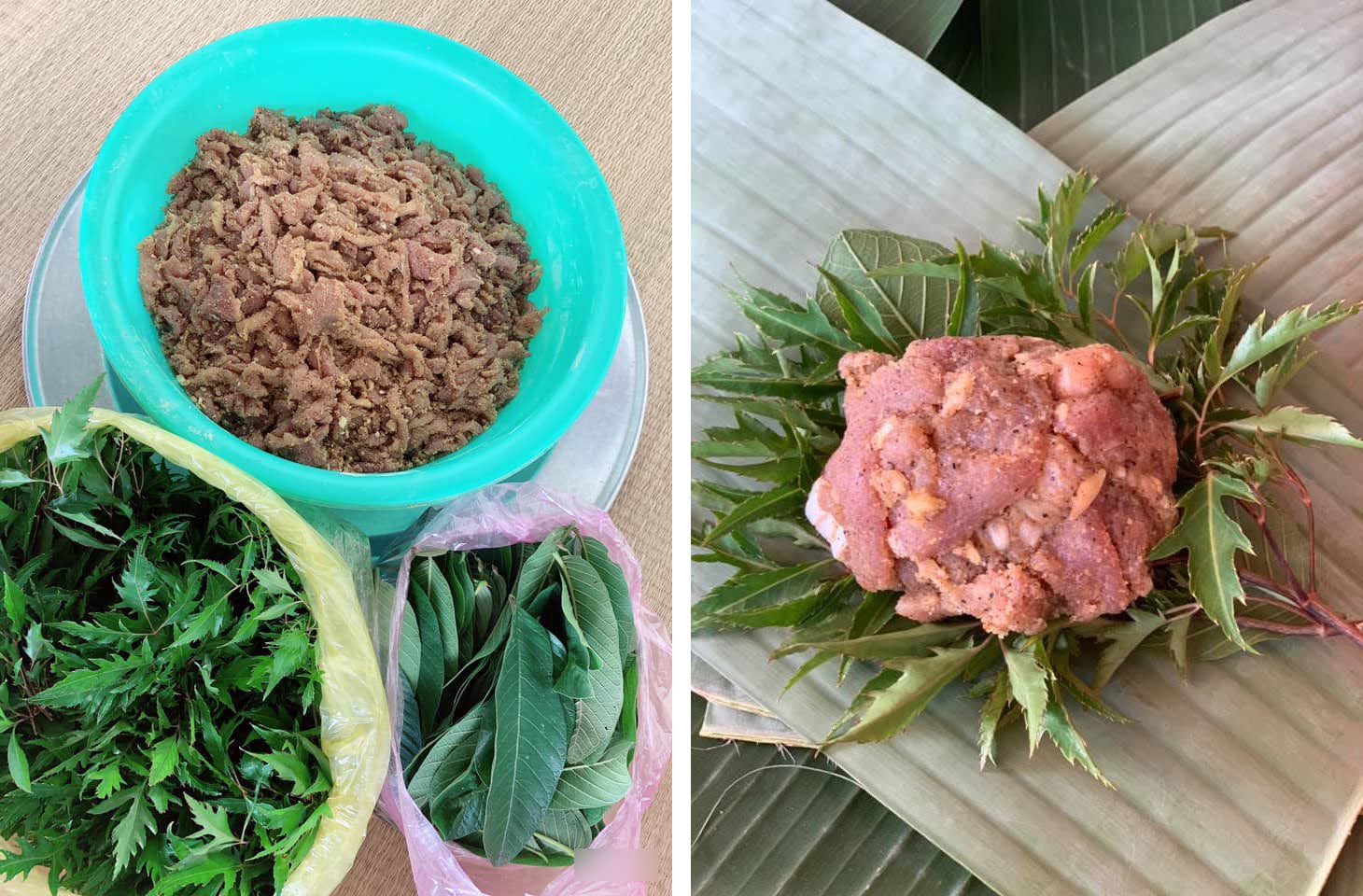 cách gói nem nướng Thanh Hóa