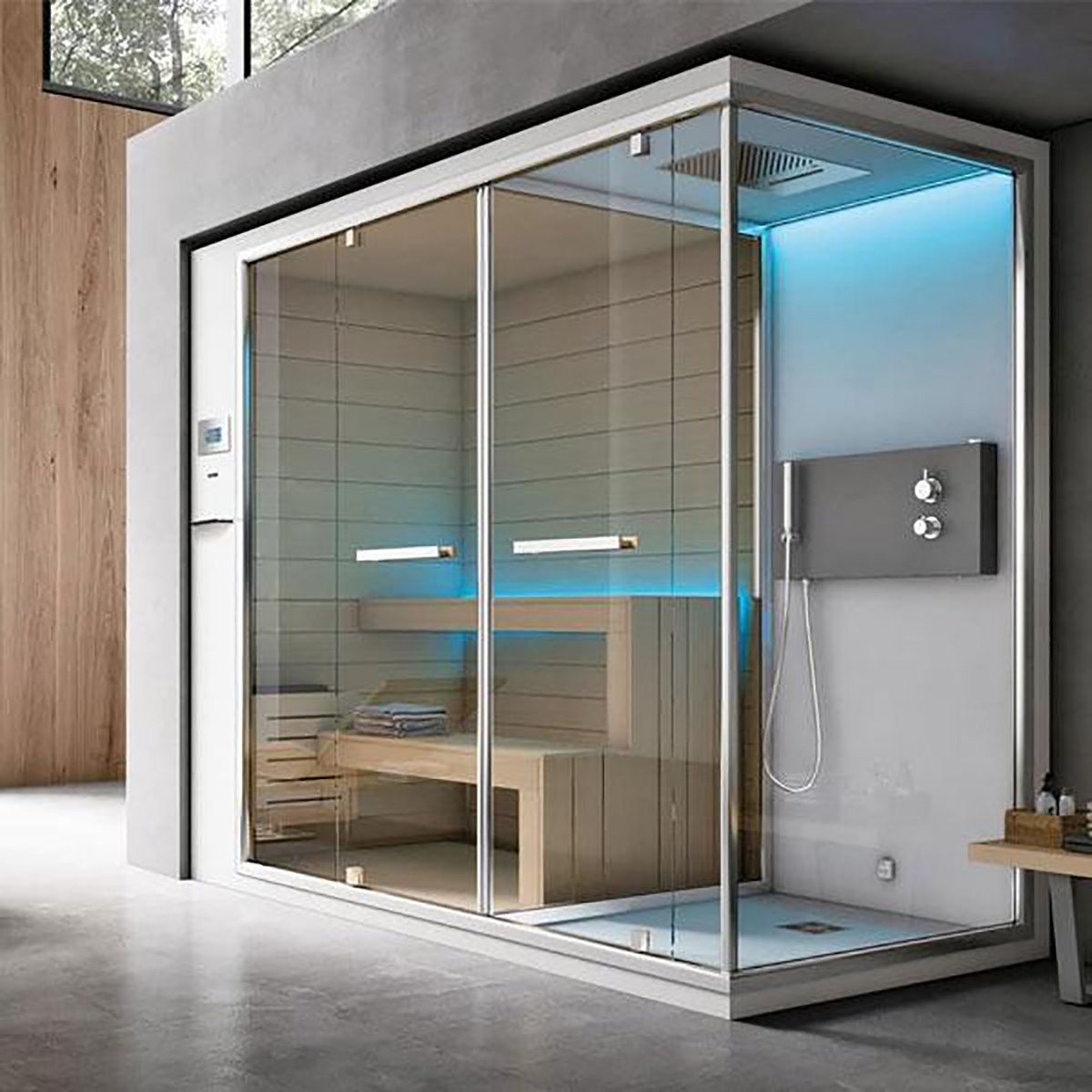 Phòng tắm xông hơi gia đình Cận cảnh phòng xông hơi tại nhà