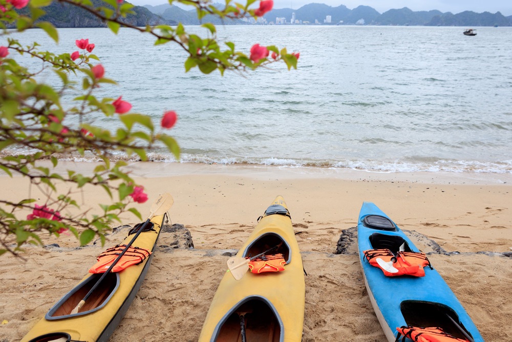 Đảo Cát Ông Chèo thuyền kayak đảo Cát Ông