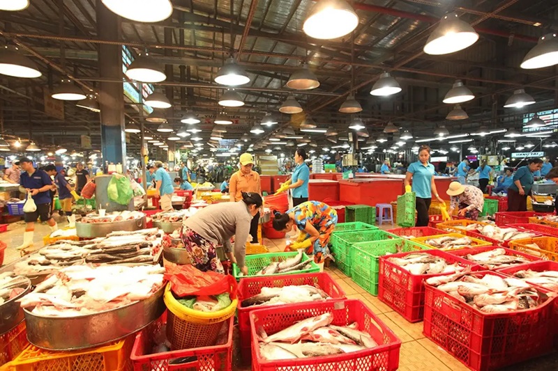 Chợ Bình Điền Khung cảnh buôn bán tấp nập ở chợ Bình Điền