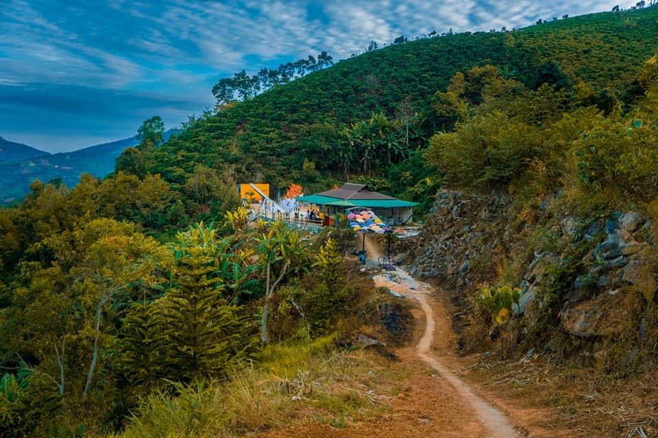 Đường lên chùa Linh Quy Pháp Ấn