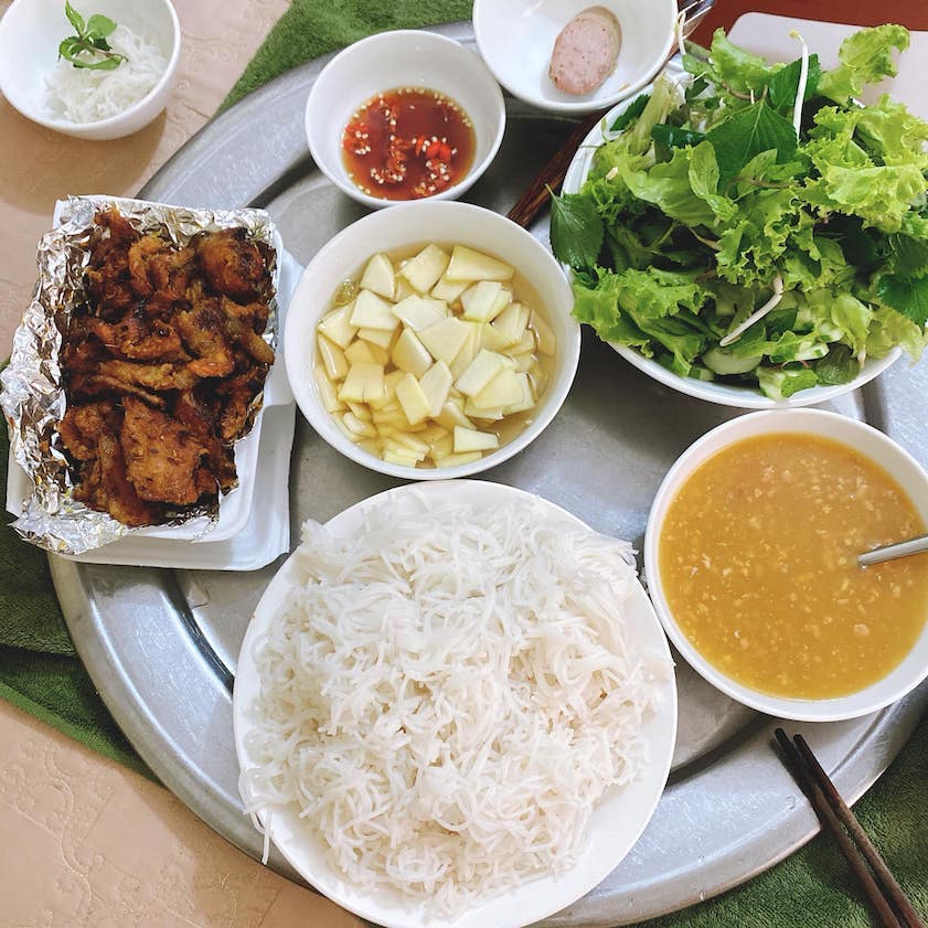 bún chả nướng Hà Tĩnh Đặc sản bún chả nướng Hà Tĩnh