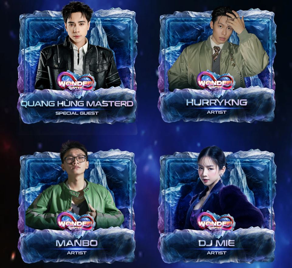 Dàn line-up VPOP trong 8WONDER Winter 2024