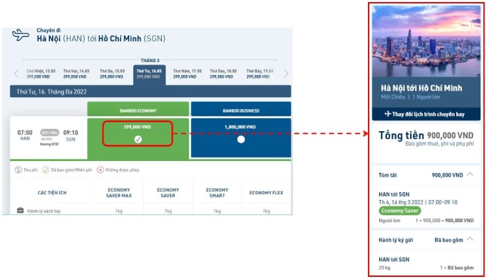 Đặt vé máy bay Bamboo