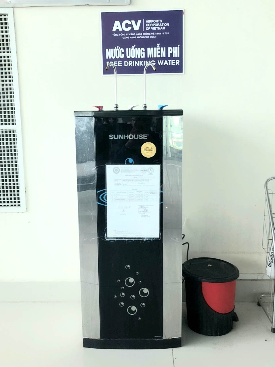 Dịch vụ nước uống tại sân bay Thanh Hoá