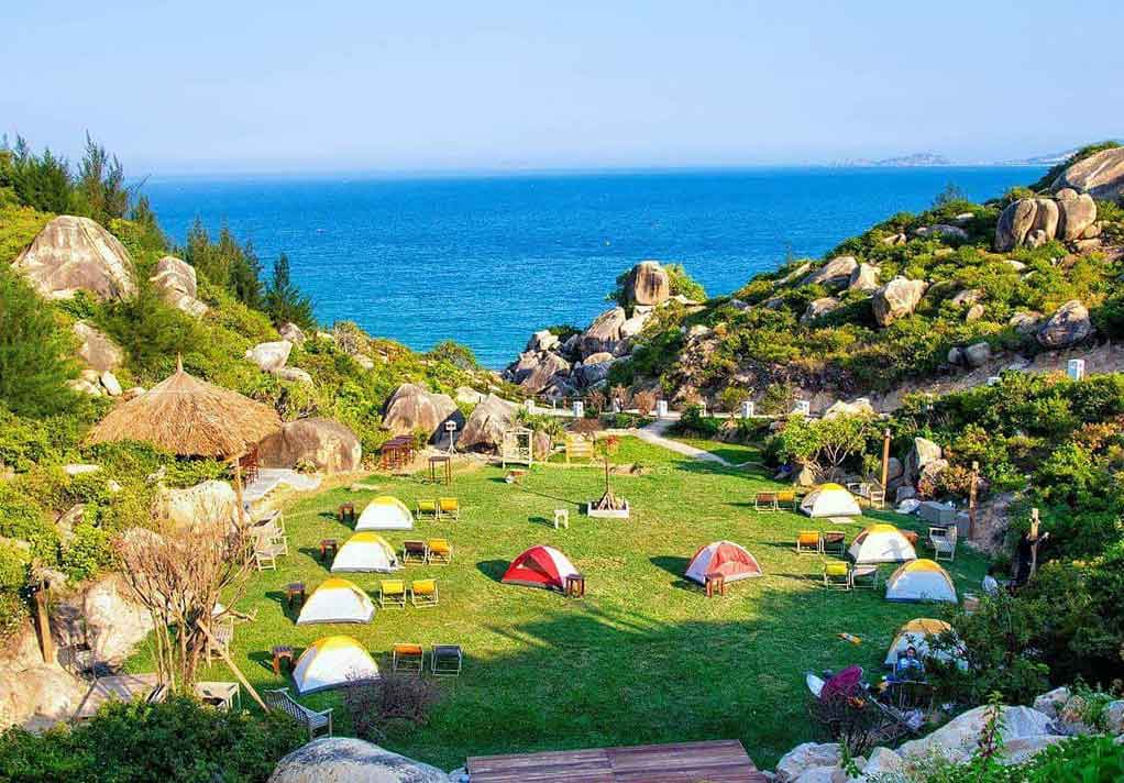 Khu du lịch Trung Lương là địa điểm cắm trại lý tưởng vào dịp cuối tuần