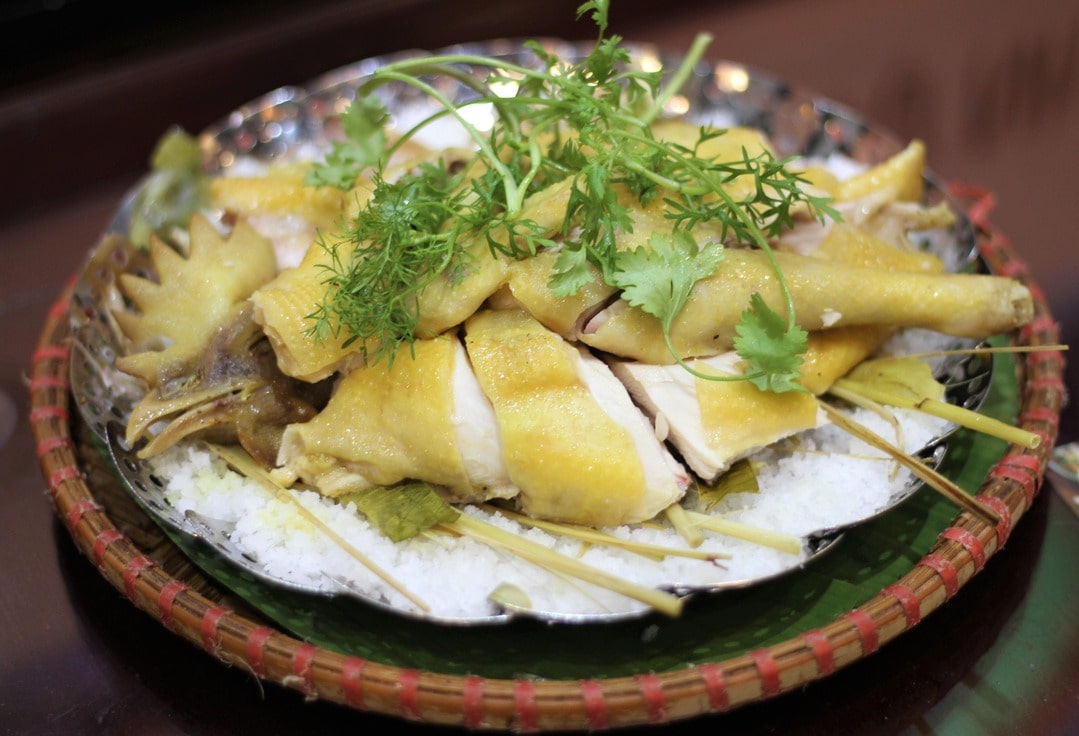 Phần da gà giòn, vàng và không béo