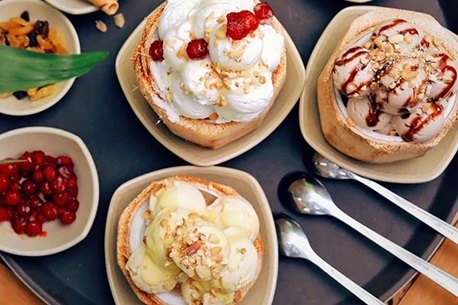 “Săn lùng” 8 quán kem dừa Đà Nẵng thơm mát, béo ngậy, ăn là ghiền