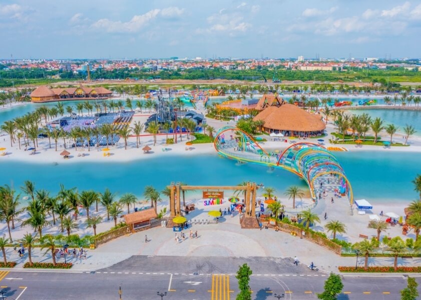 VinWonders Hà Nội Wave Park rộng lớn, sở hữu 10 cụm trò chơi nước đẳng cấp