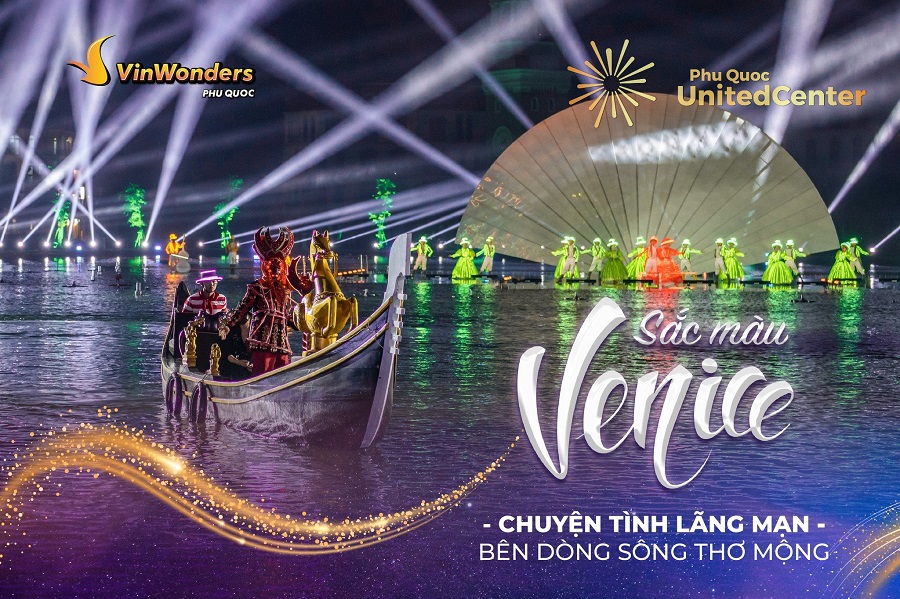 Thưởng thức màn trình diễn mãn nhãn trong show Sắc màu Venice tại thành phố không ngủ Grand World Phú Quốc