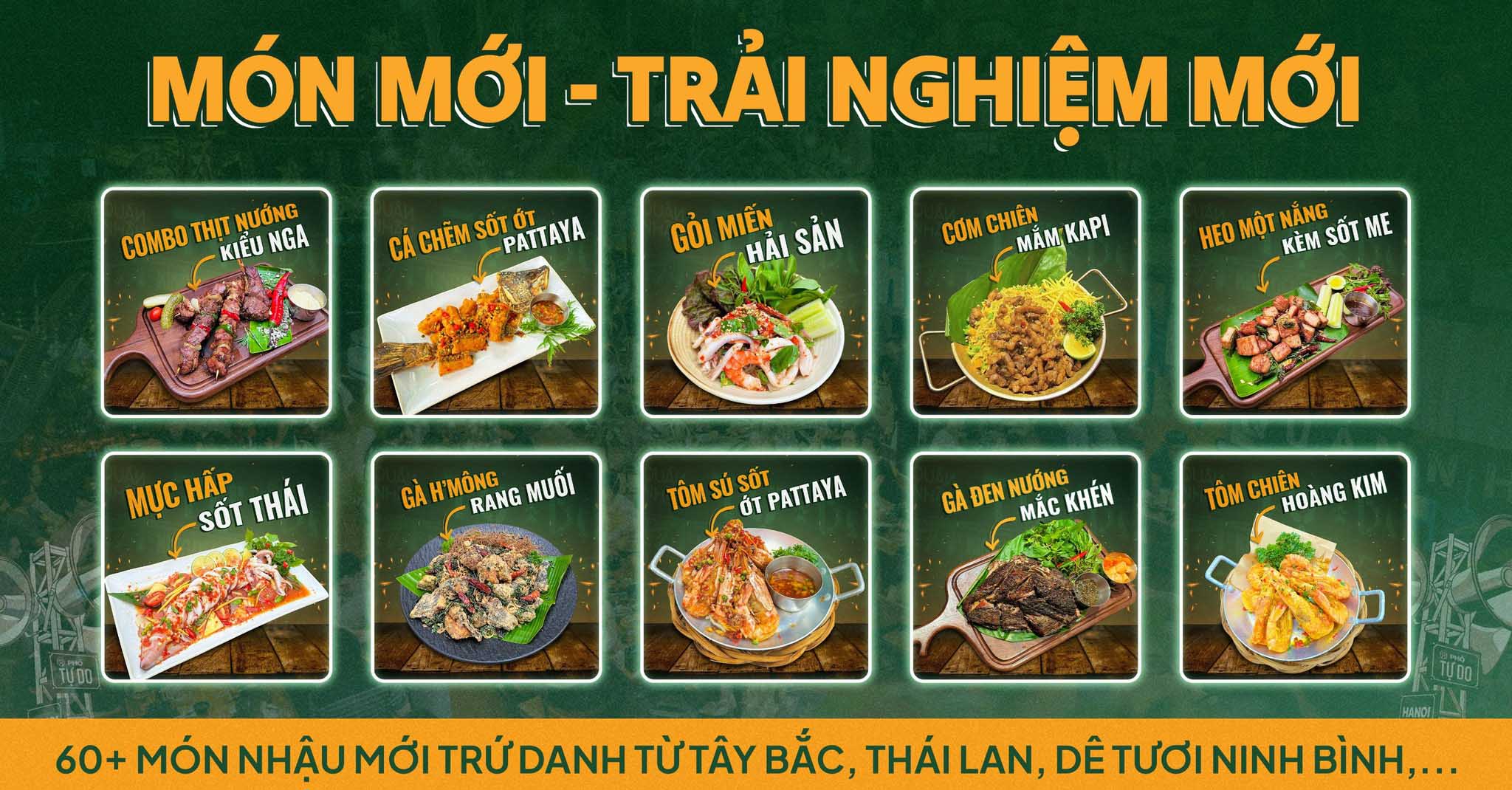 Menu quán nhậu Tự Do Grand World