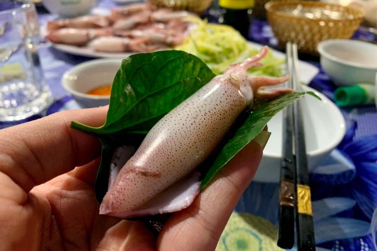 Mực nhảy Vũng Áng Mực nhảy hấp