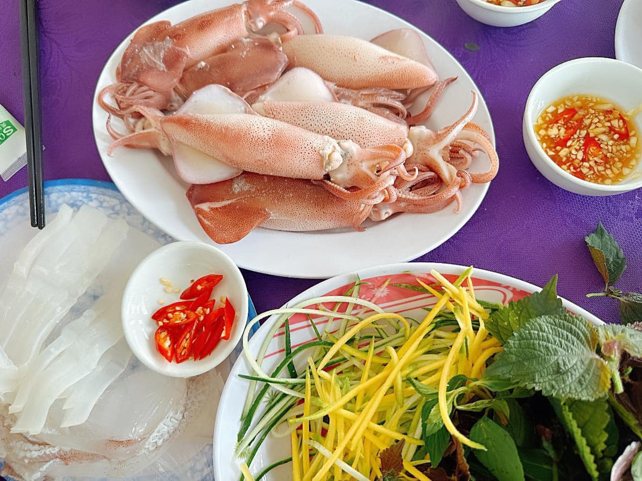 Mực nhảy Vũng Áng Nhà hàng mực nhảy Tuấn Thanh