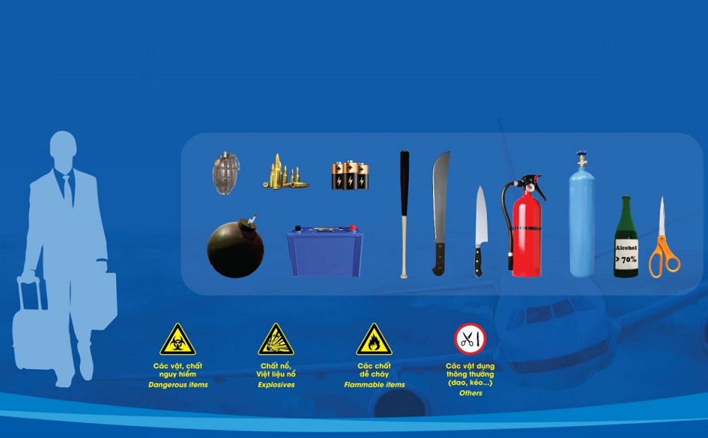 những đồ không được ký gửi khi đi máy bay Các hãng hàng không đều quy định rõ về những đồ không được ký gửi