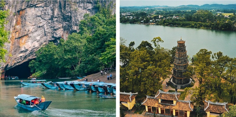 The Phong Nha to Hue distance is about 215 kilometers