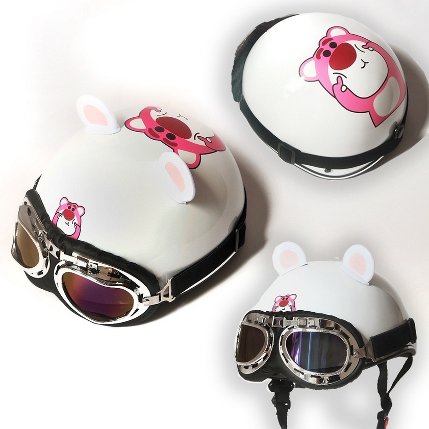 Quà tặng bạn thân là con gái Tặng bạn thân nữ chiếc mũ bảo hiểm có in hình độc lạ