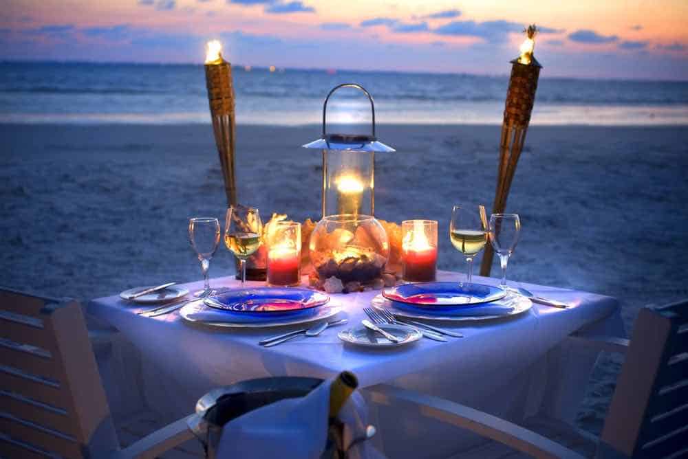 Bữa tối lãng mạn, không gian riêng tư dành cho 2 người