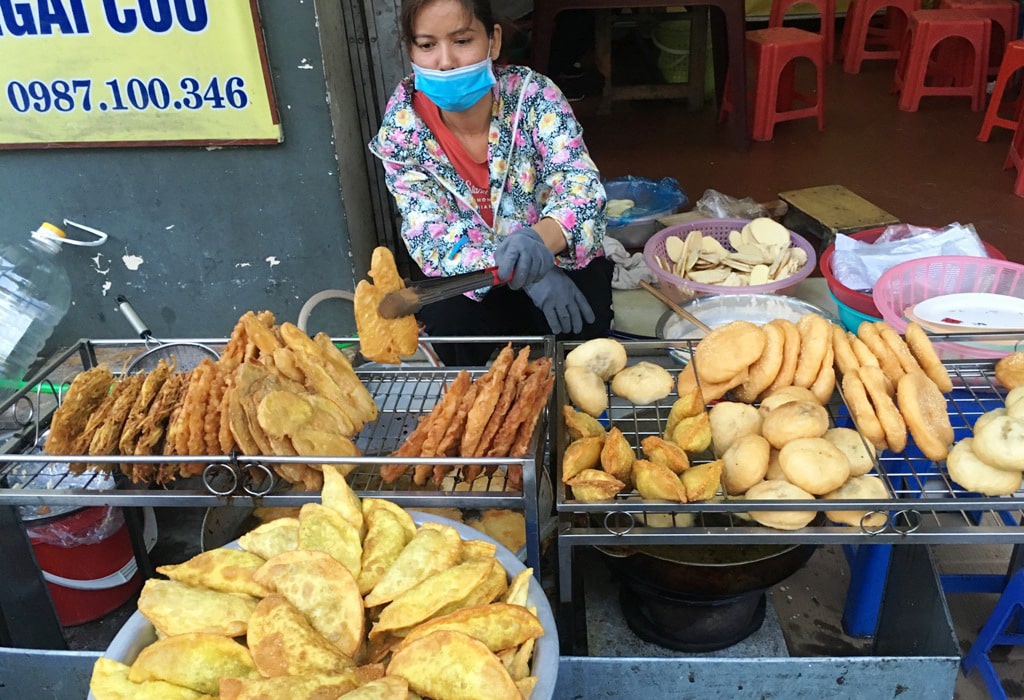 Quán bán bánh khoai bánh chuối chiên Thanh Hóa