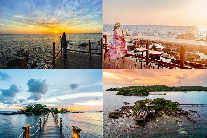 Rock Sunset Island được biết tới là một trong những địa chỉ quán bar Phú Quốc ngắm hoàng hôn tuyệt đẹp