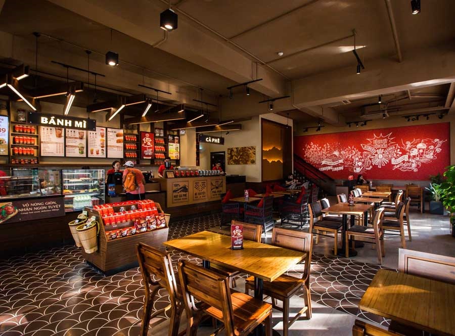 Không gian Highlands Coffee Long Biên