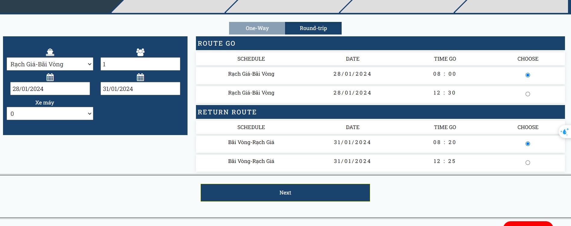 Rach Gia to Phu Quoc ferry