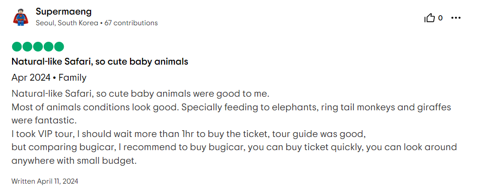 Reviews of Vinpearl Safari Phu Quoc