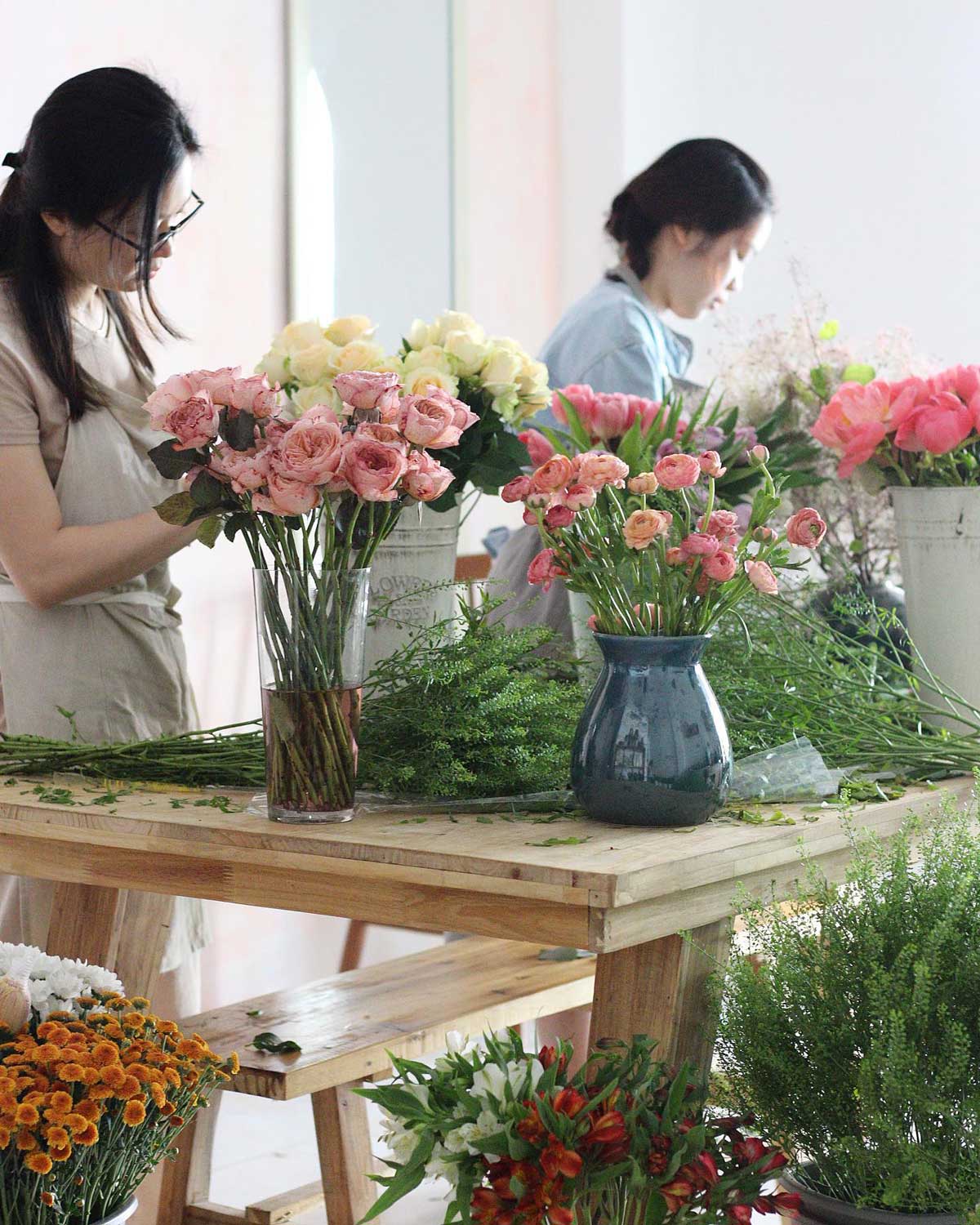 Thư giãn cùng các workshop cắm hoa