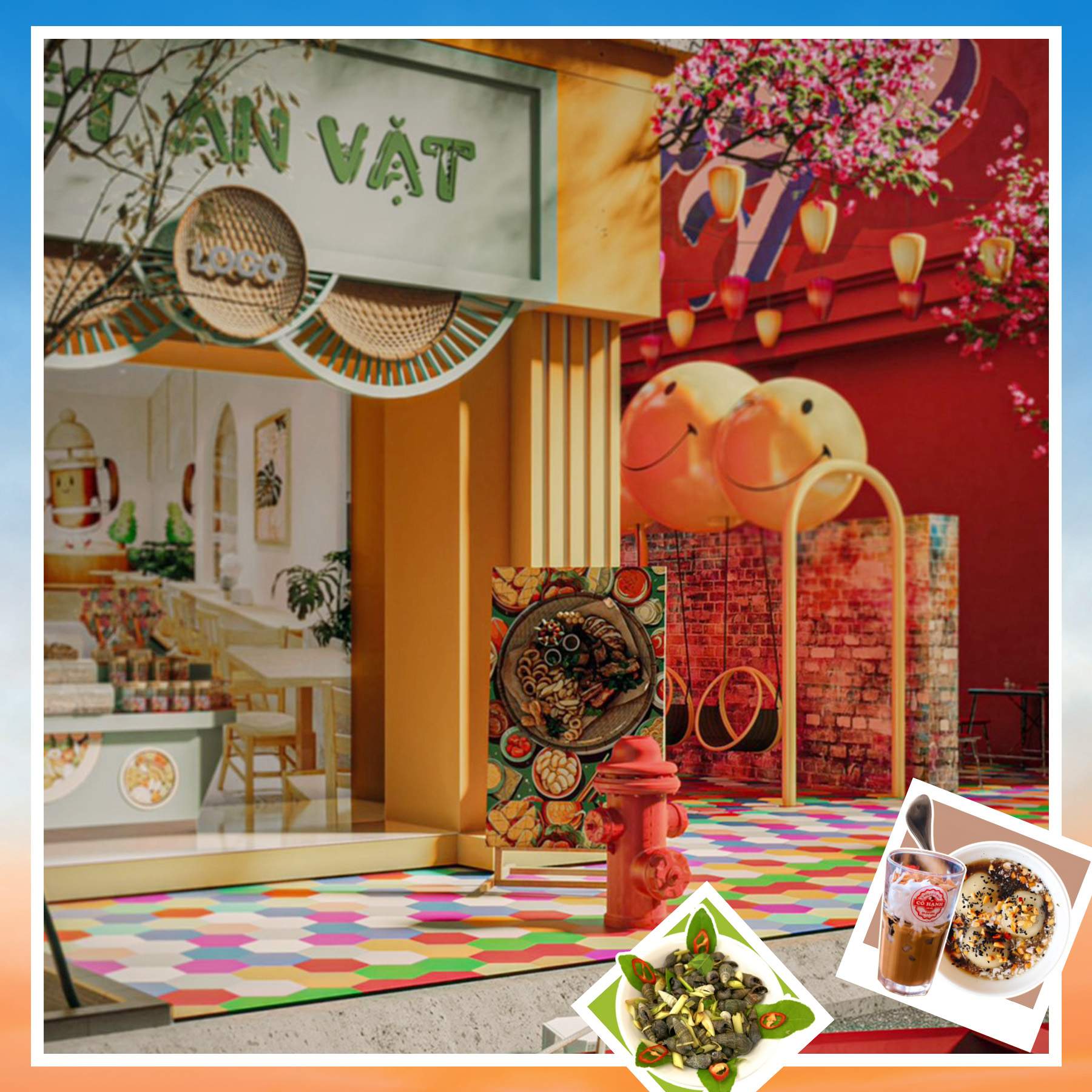 Thưởng thức ẩm thực ở công viên