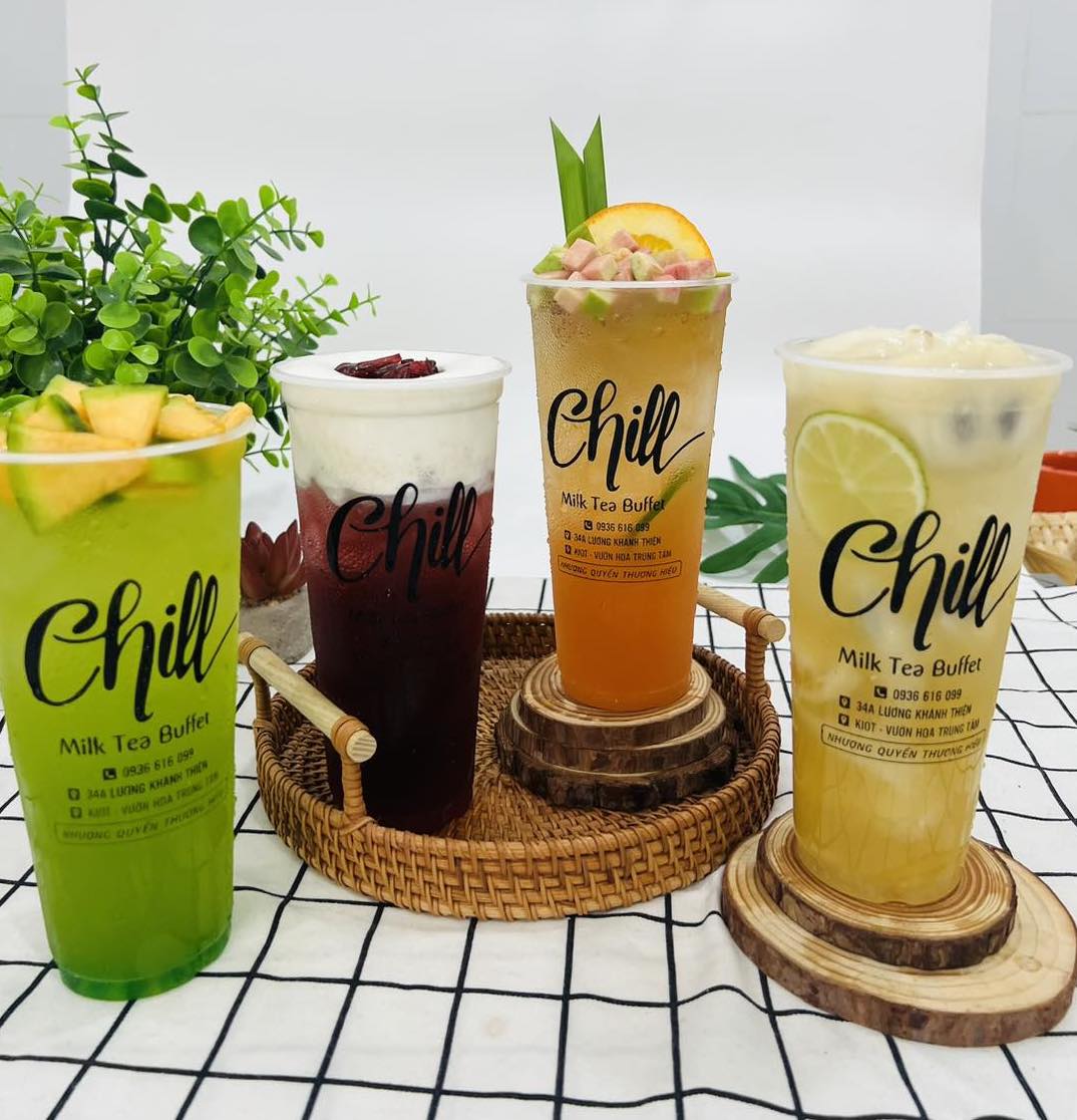 Trà sữa Hải Phòng Những ly trà sữa tại CHILL Milk Tea Buffet hấp dẫn thực khách ngay từ ánh nhìn đầu tiên