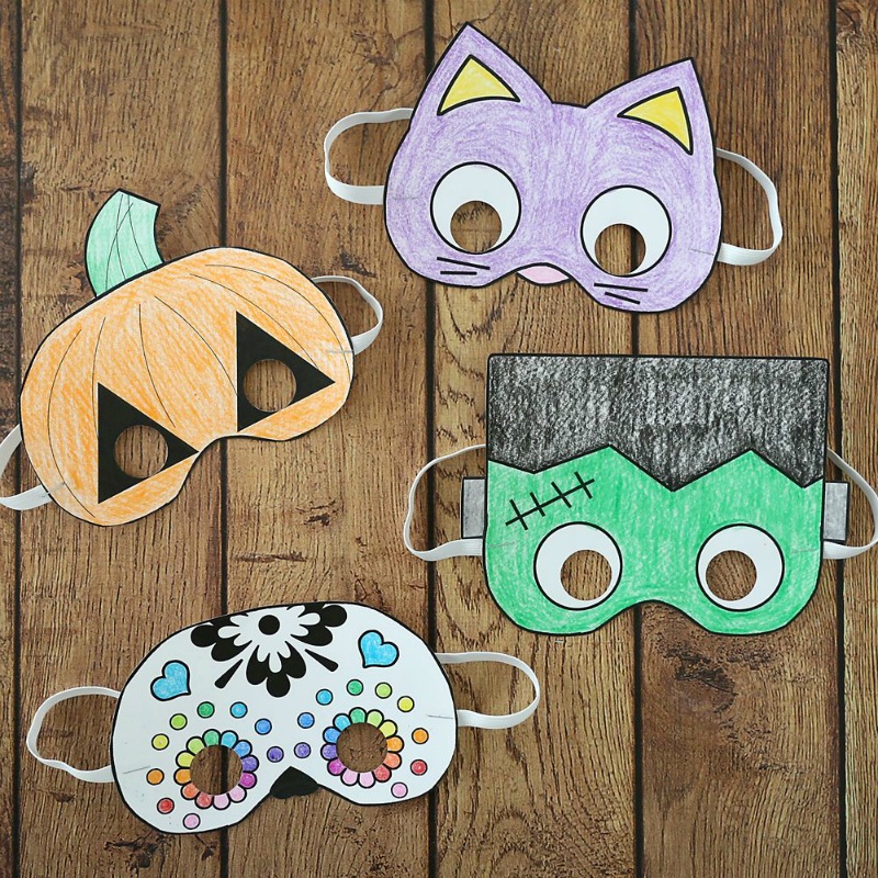 Thiết kế mặt nạ trang trí Halloween bằng giấy