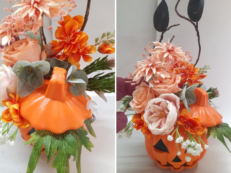 Hãy trang trí thêm hoa khô để không gian làm việc có thêm màu sắc, nổi bật hơn trong mùa lễ Halloween
