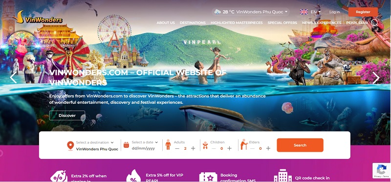 The VinWonders website will provide you with a lot of useful information for your trip
