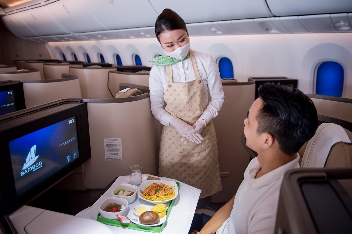Ghế ngồi sang trọng và tiện nghi trên máy bay Bamboo Airways 