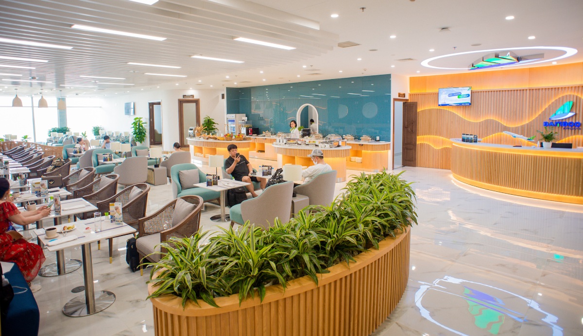 Vé thương gia Bambo Phòng chờ hãng Bamboo Airways thiết kế hiện đại